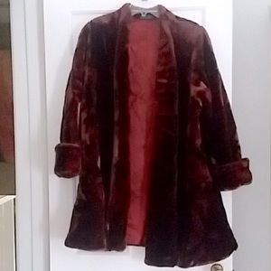 Gorgeous vintage faux fur swing coat l/xl